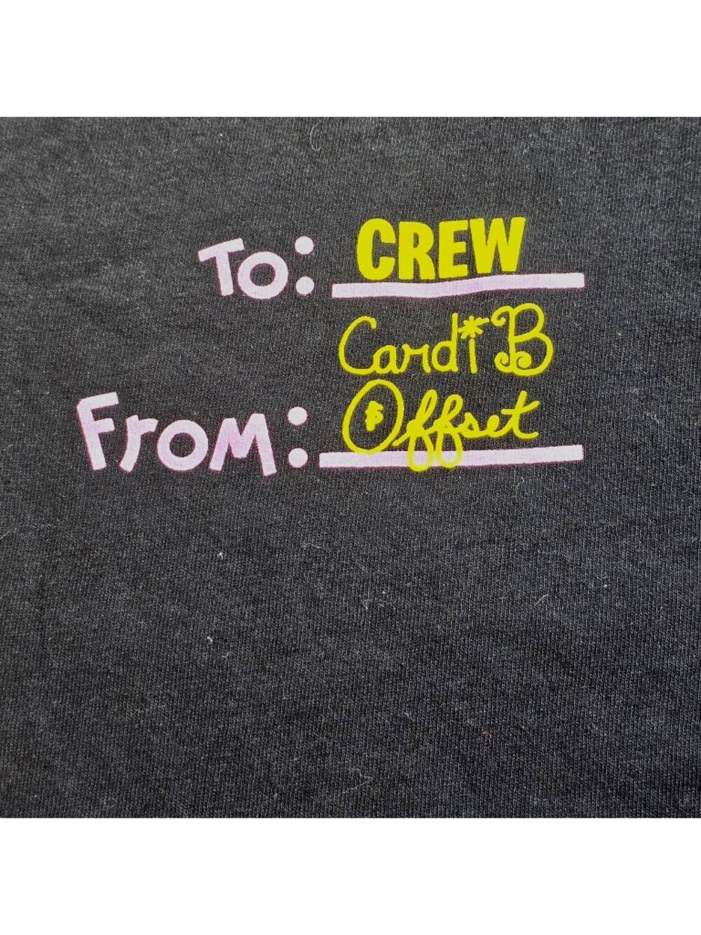 McDonald's Official Crew T-shirt, Cardi B x Offset, Black, Women's Small